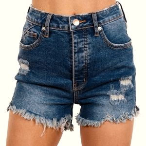 Free People CRVY Denim Shorts